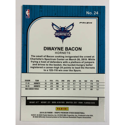 2019-20 Hoops Premium Stock Dwayne Bacon Silver Prizm