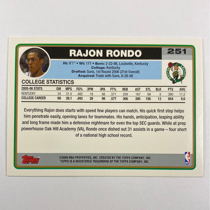 2006 Topps Rajon Rondo RC