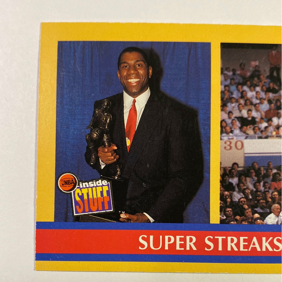 1990-91 Hoops Super Streaks Magic N MJ