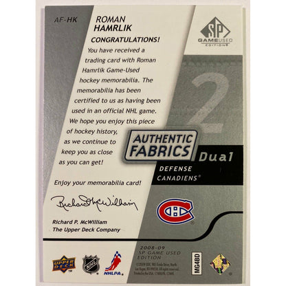 2008-09 SP Game Used Roman Hamrlik Authentic Fabrics