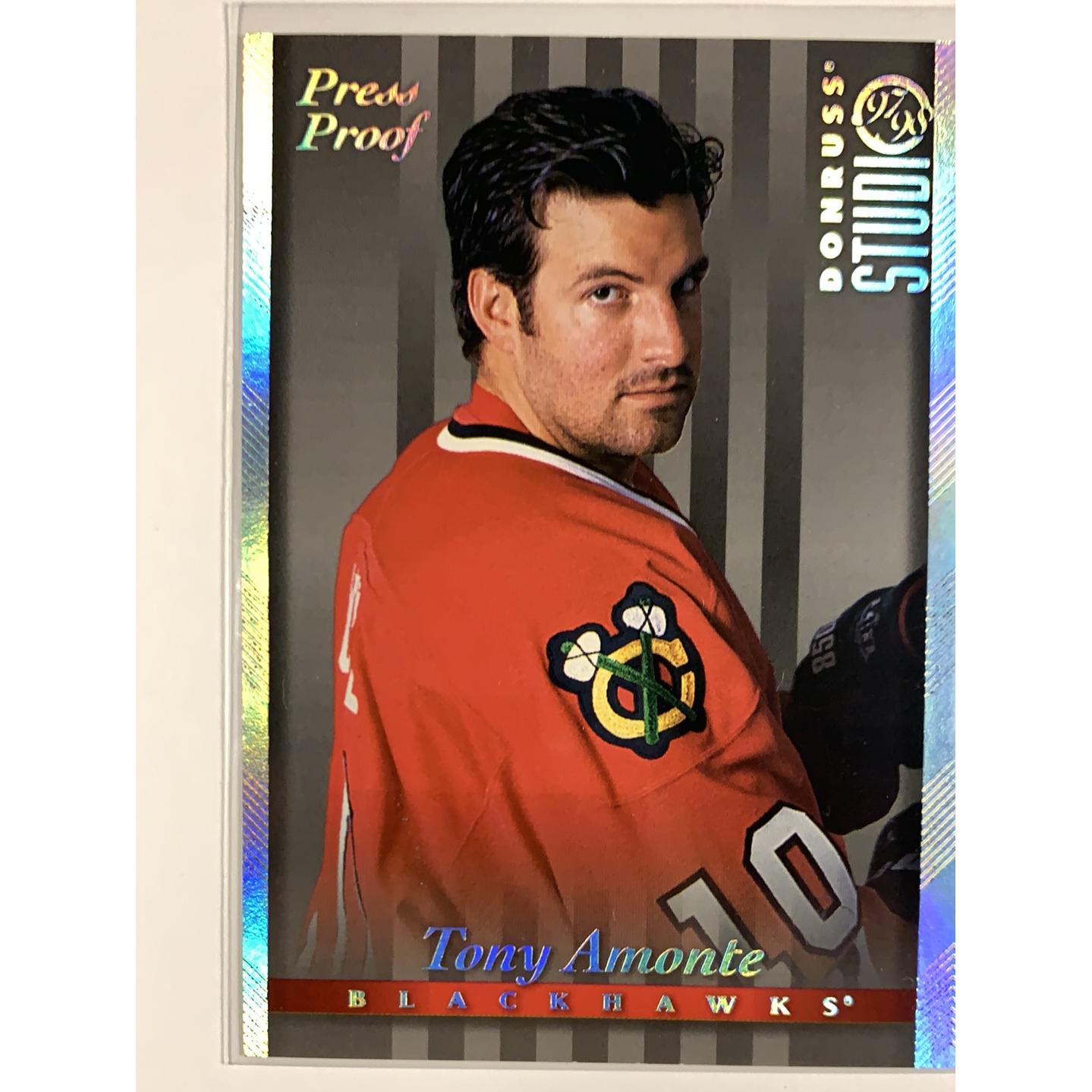  1997 Donruss 97-98 Studio Tony Amonte Press Proof 1 of 1000  Local Legends Cards & Collectibles