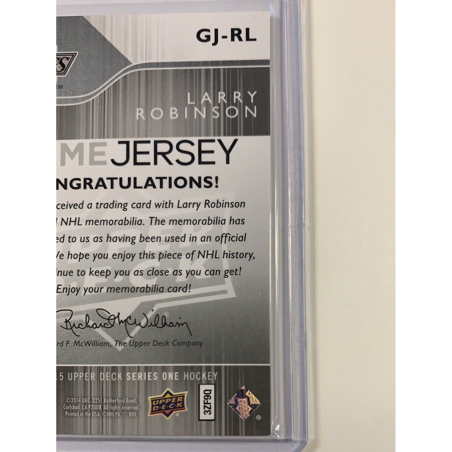  2005-06 Upper Deck Series 1 Larry Robinson Game Jersey  Local Legends Cards & Collectibles
