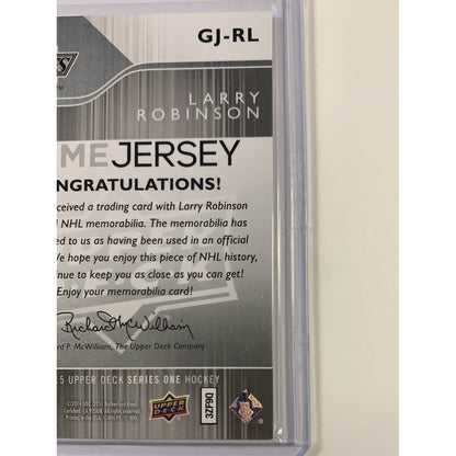  2005-06 Upper Deck Series 1 Larry Robinson Game Jersey  Local Legends Cards & Collectibles