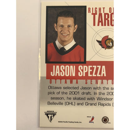  2003 Pacific Titanium Jason Spezza Right On Target  Local Legends Cards & Collectibles