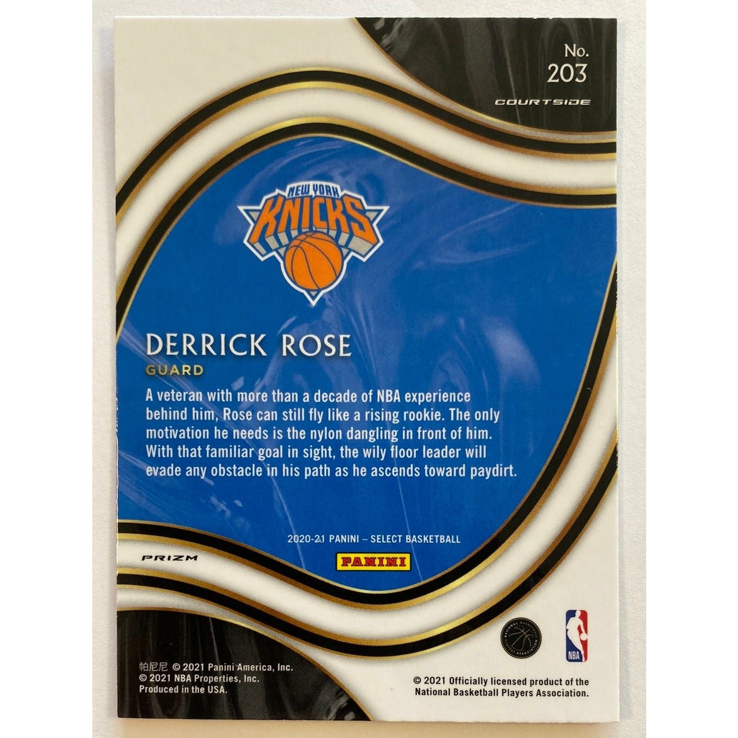 2020-21 Select Derrick Rose Courtside Red Wave Prizm