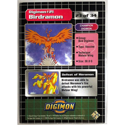  1999 Digimon Birdramon Holo Prizm 23 of 34  Local Legends Cards & Collectibles