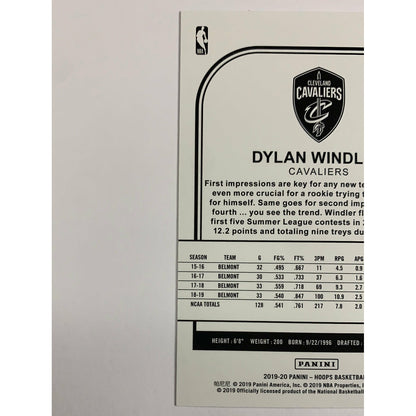 2019-20 Hoops Dylan Windler