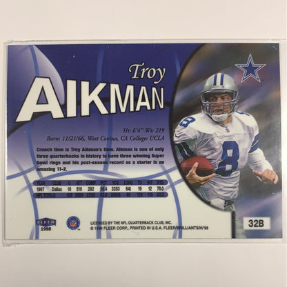  1998 Fleer Brilliants Troy Aikman 32b  Local Legends Cards & Collectibles