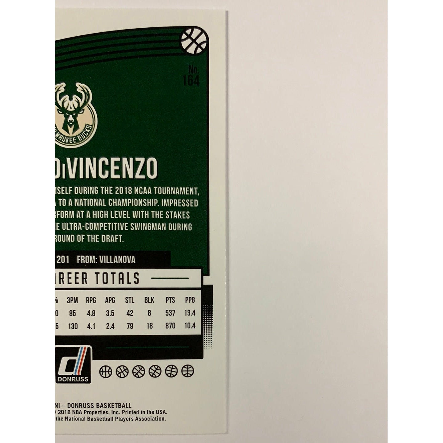  2018-19 Donruss Donte Divincenzo Rated Rookie  Local Legends Cards & Collectibles
