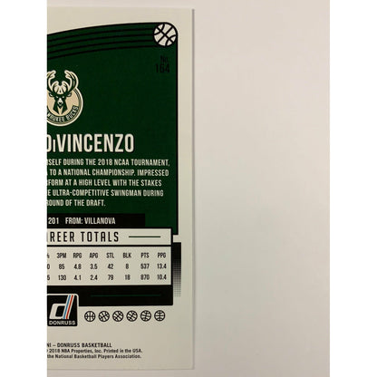  2018-19 Donruss Donte Divincenzo Rated Rookie  Local Legends Cards & Collectibles