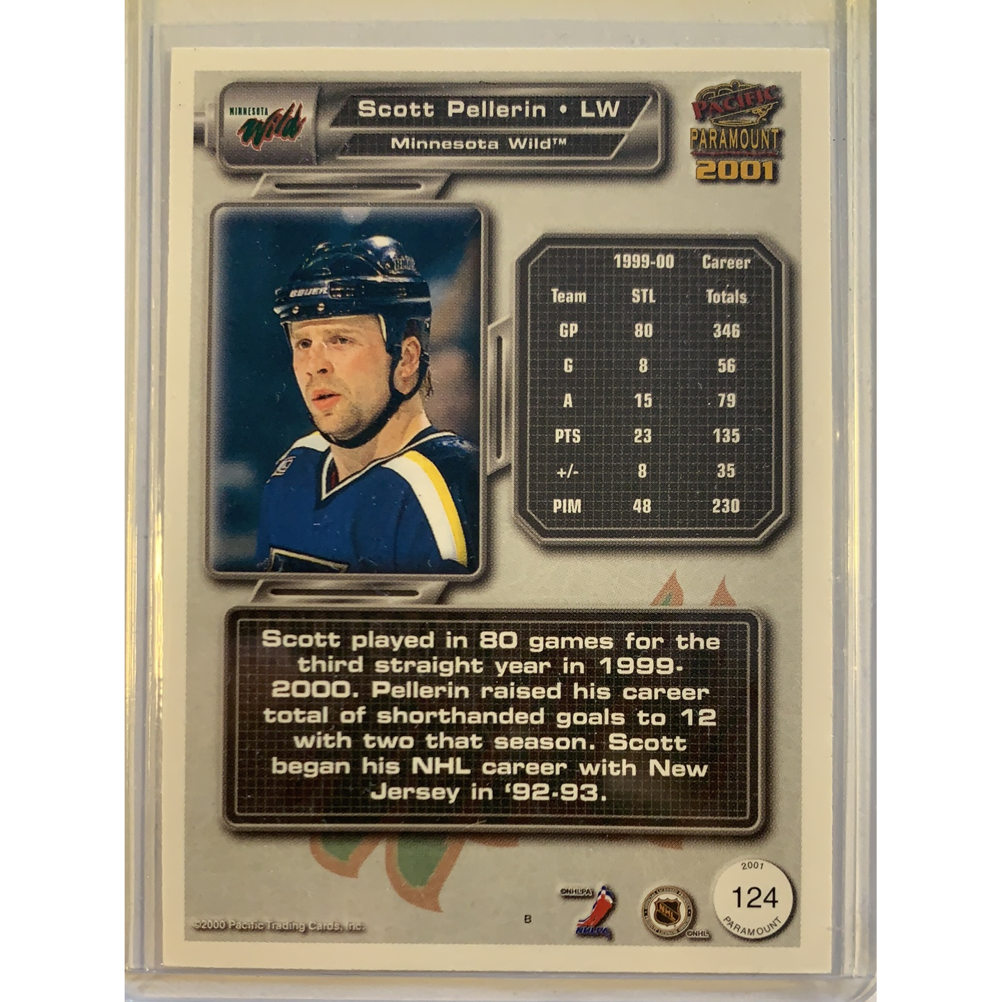  2000-01 Pacific Paramount Scott Pellerin Gold Holo /74  Local Legends Cards & Collectibles