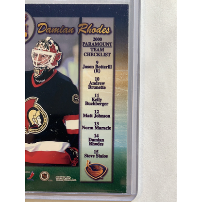  2000-01 Pacific Paramount Damian Rhodes Ice Alliance  Local Legends Cards & Collectibles
