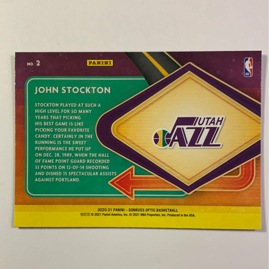 2020-21 Donruss Optic John Stockton Express Lane
