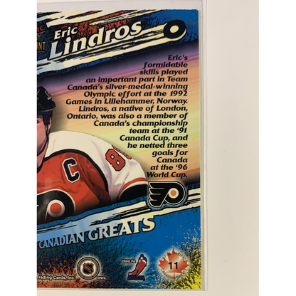  1997 Pacific Eric Lindros Canadian Greats  Local Legends Cards & Collectibles