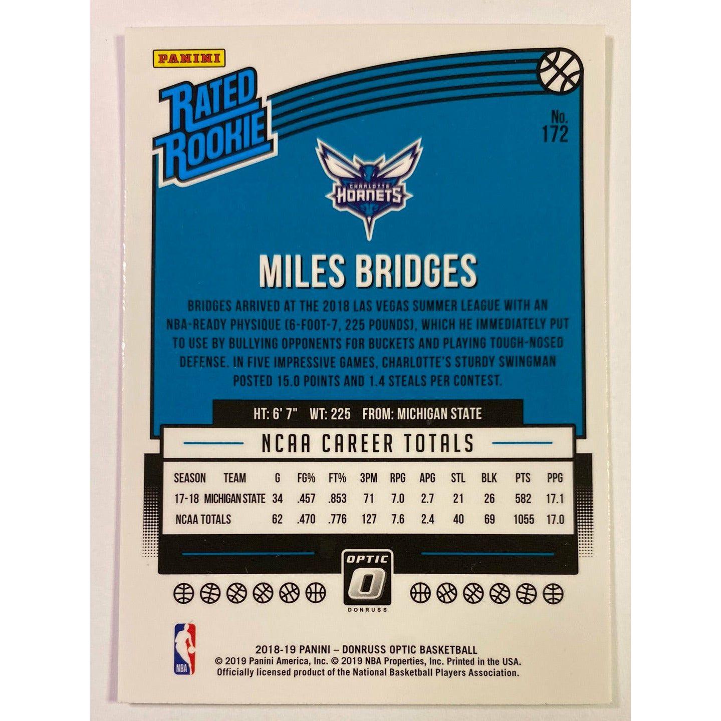 2018-19 Donruss Optic Miles Bridges Rated Rookie