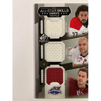  2015-16 SP Game Used Faulk / Giordano / Ekman-Larsson All Star Skills Triple Fabric  Local Legends Cards & Collectibles