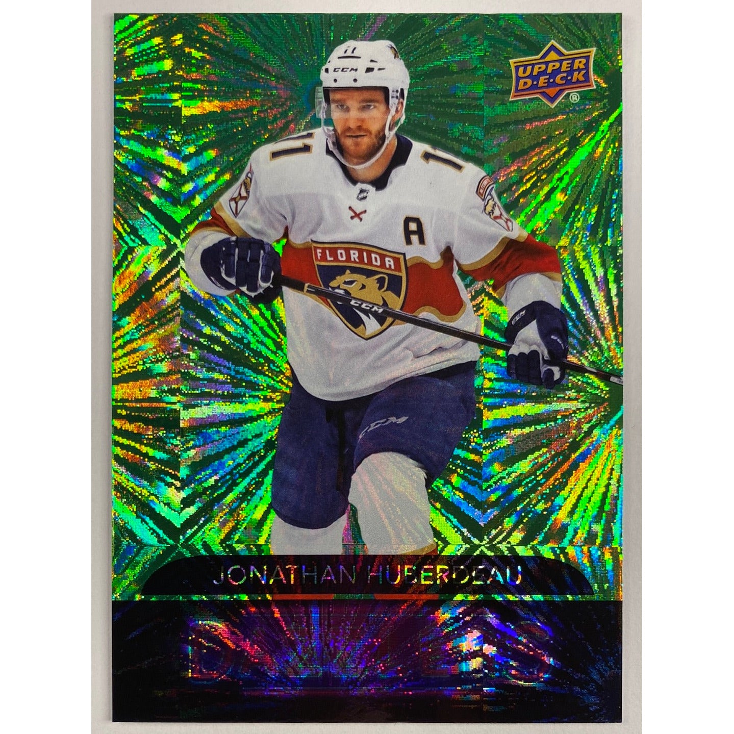 2020-21 Upper Deck Jonathan Huberdeau Green Dazzlers