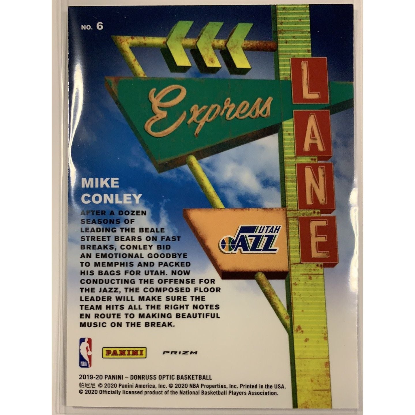  2019-20 Donruss Optic Mike Conley Express Lane Silver Holo  Local Legends Cards & Collectibles