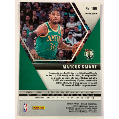 2019-20 Mosaic Marcus Smart Pink Mosaic Prizm