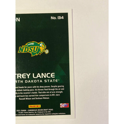 2021 Recon Draft Picks Trey Lance RC