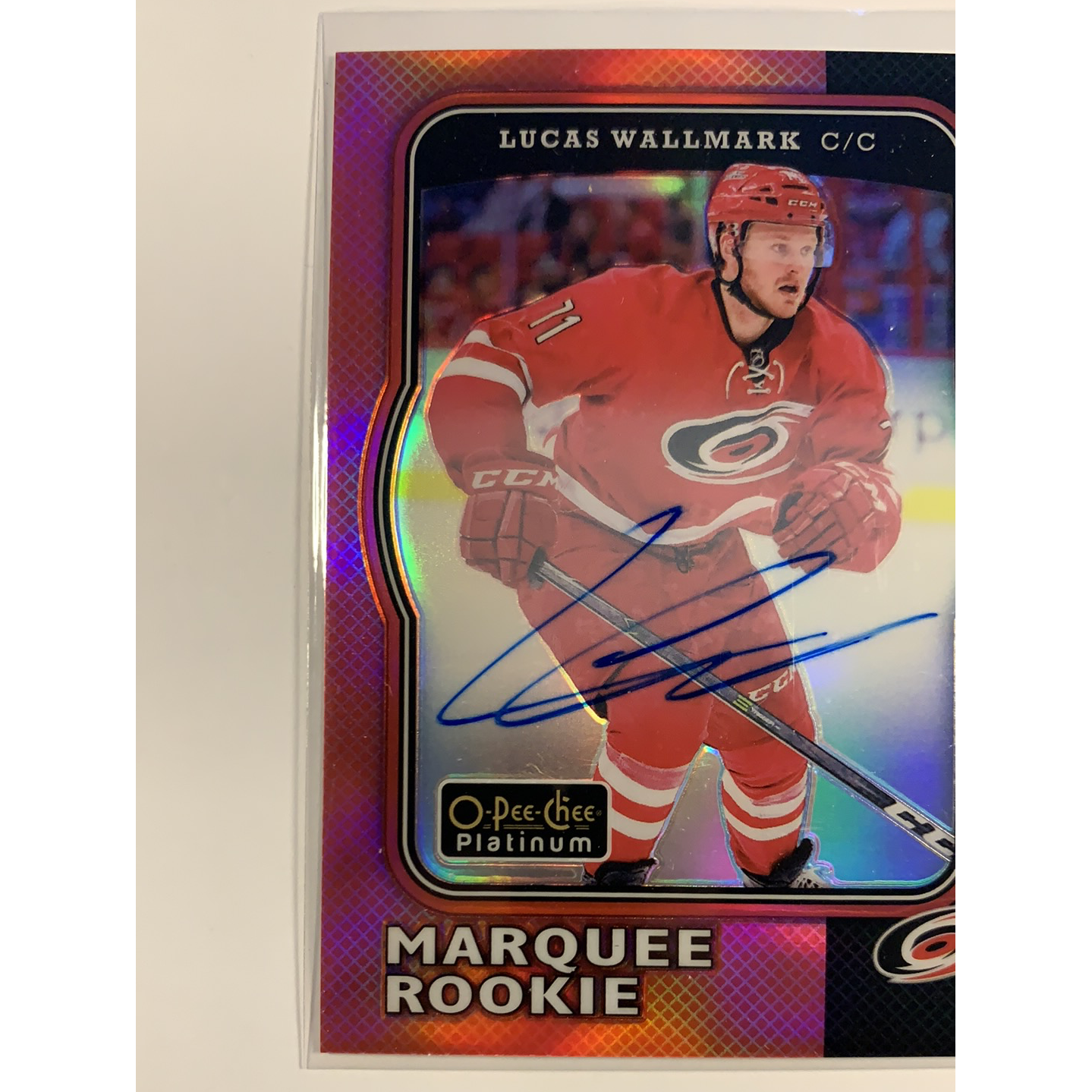  2017-18 O-Pee-Chee Lucas Wallmark Red Rainbow Marquee Rookie Auto  Local Legends Cards & Collectibles