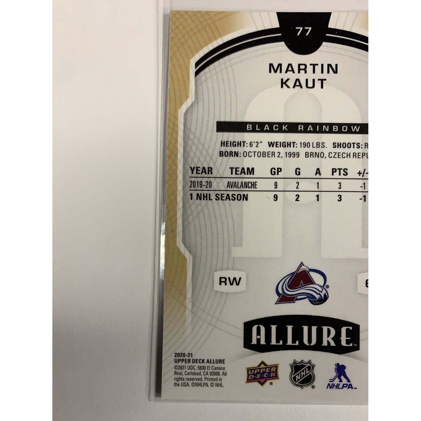  2020-21 Allure Martin Kaut Black Rainbow Rookie  Local Legends Cards & Collectibles