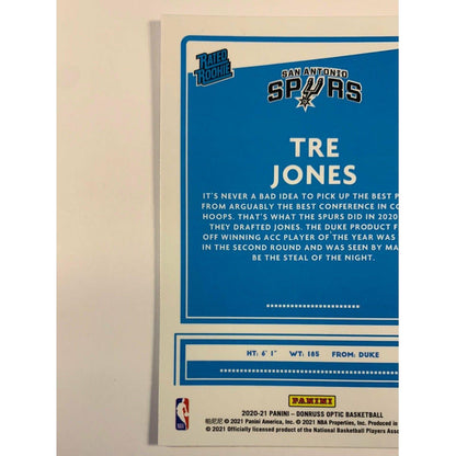 2020-21 Donruss Optic Tre Jones Rated Rookie