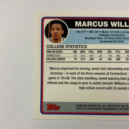 2006 Topps Marcus Williams RC