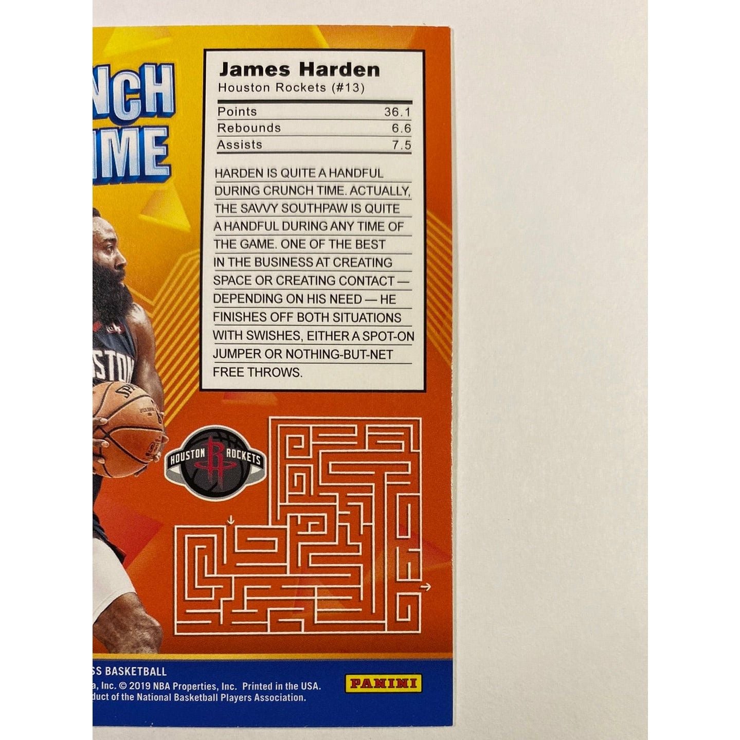  2019-20 Donruss James Harden Crunch Time  Local Legends Cards & Collectibles