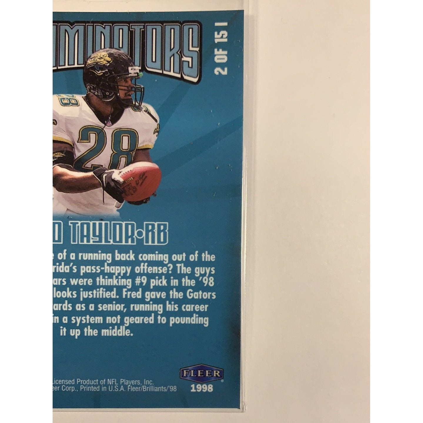  1998 Fleer Brilliants Fred Taylor Illuminators  Local Legends Cards & Collectibles