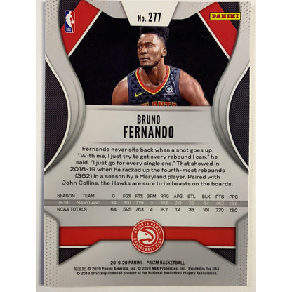 2019-20 Panini Prizm Draft Picks Bruno Fernando Rookie Card