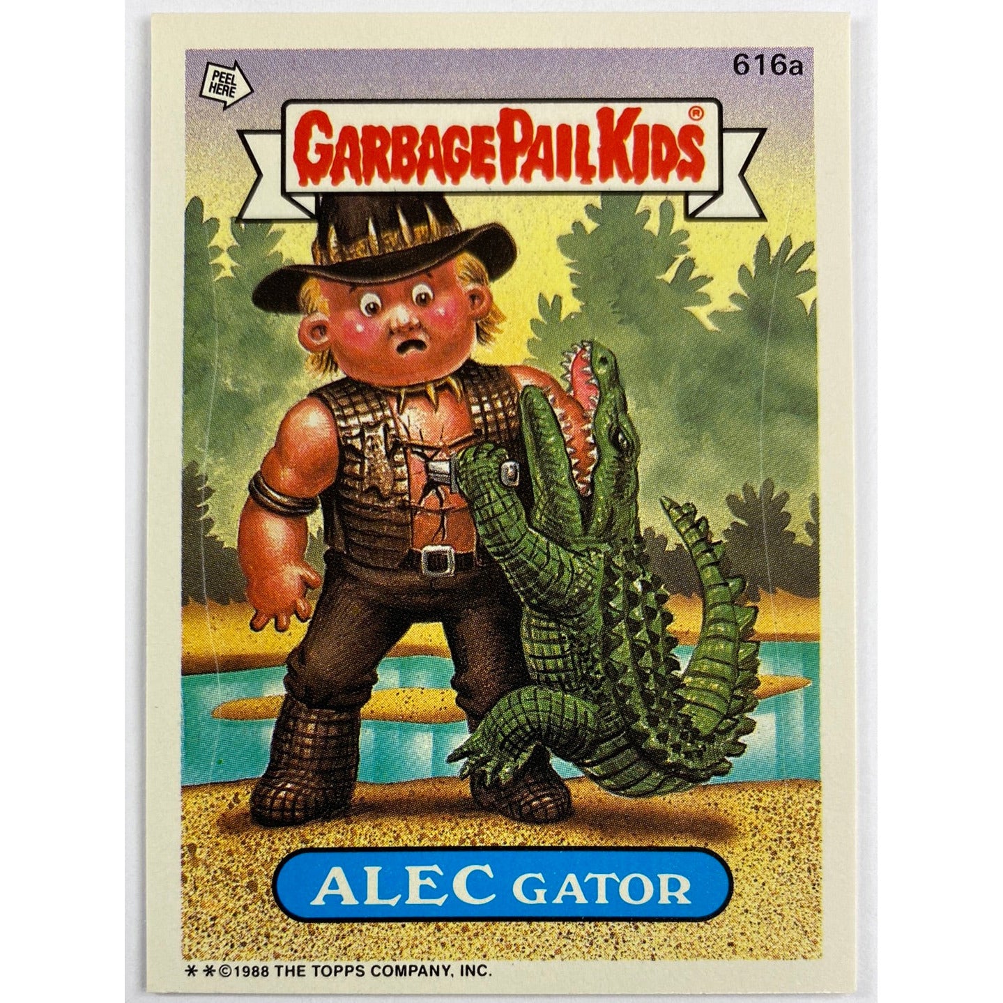 1988 Topps Garbage Pail Kids Alec Gator Die Cut