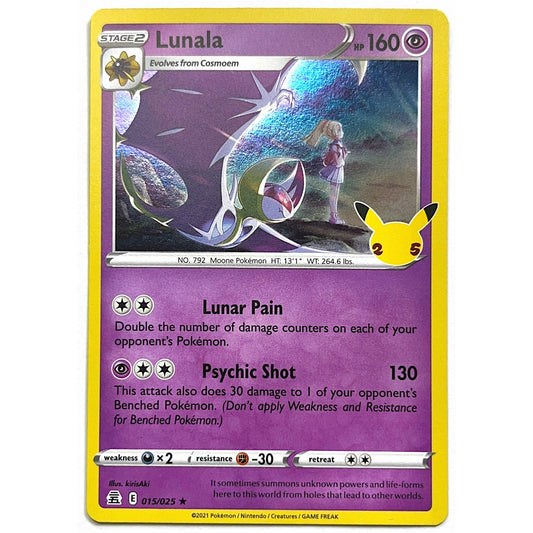  Celebrations Lunala Rare Holo 015/025  Local Legends Cards & Collectibles