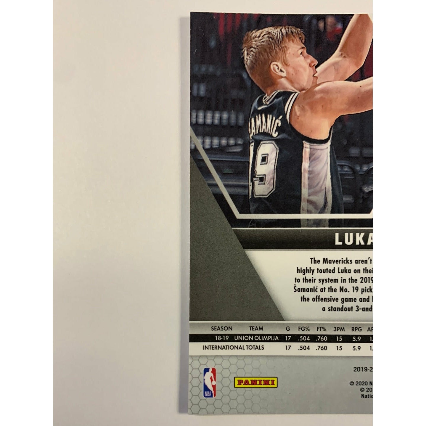2019-20 Mosaic Luka Samanic RC