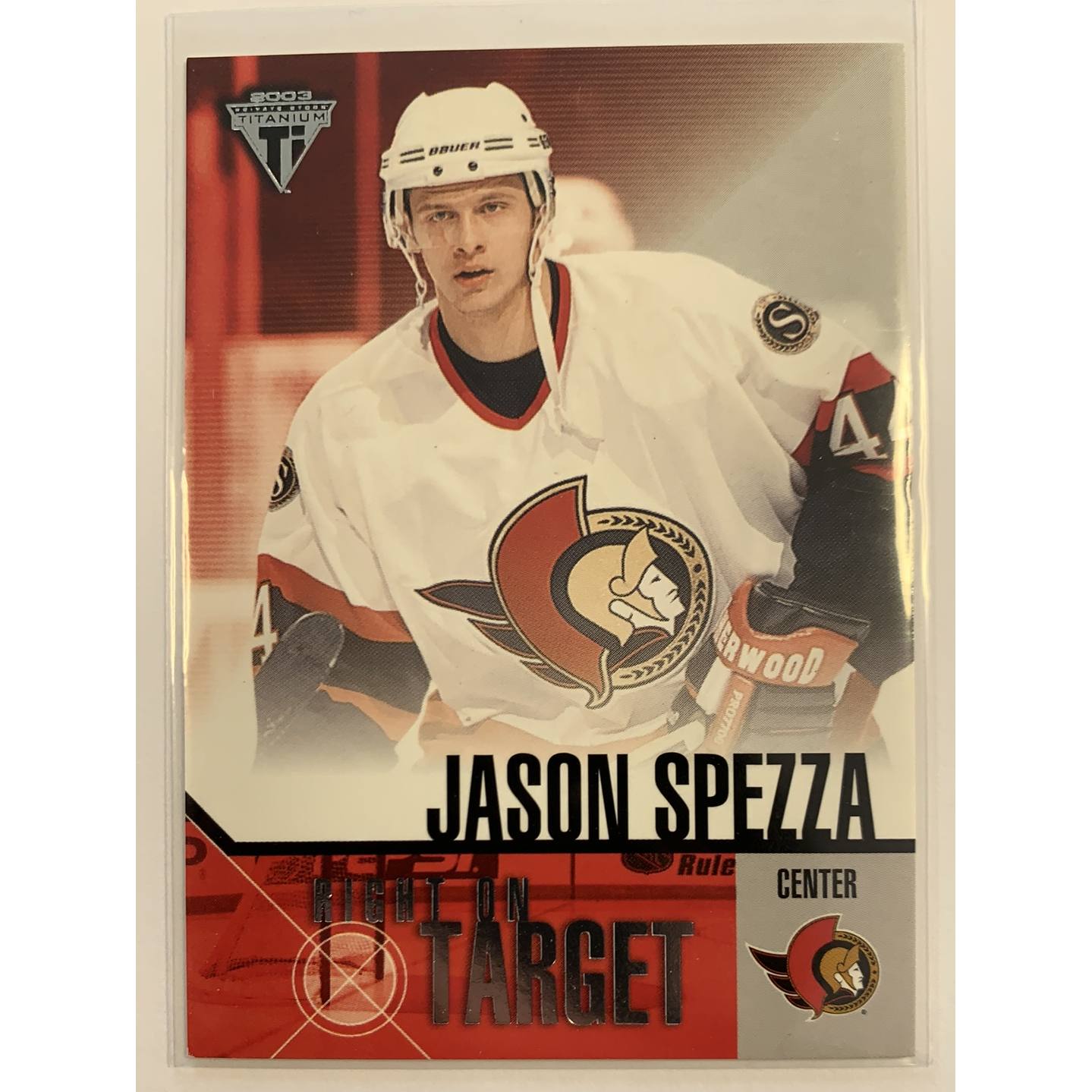  2003 Pacific Titanium Jason Spezza Right On Target  Local Legends Cards & Collectibles