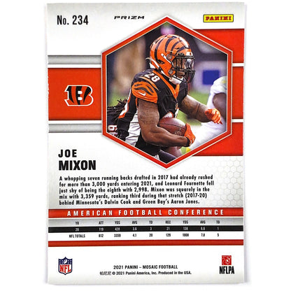 2021 Mosaic Joe Mixon AFC Orange Reactive Prizm