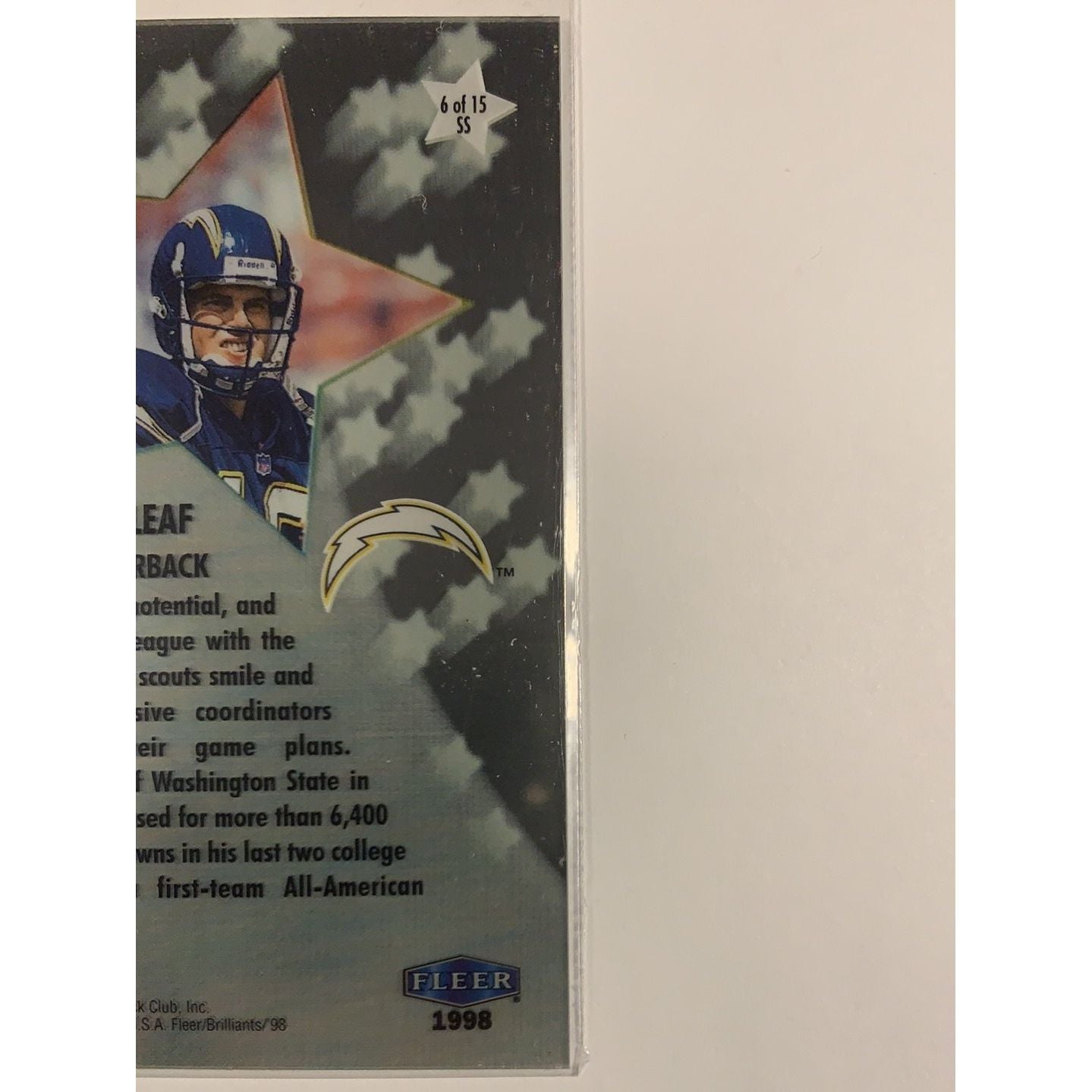  1998 Fleer Brilliants Ryan Leaf Shinning Stars  Local Legends Cards & Collectibles
