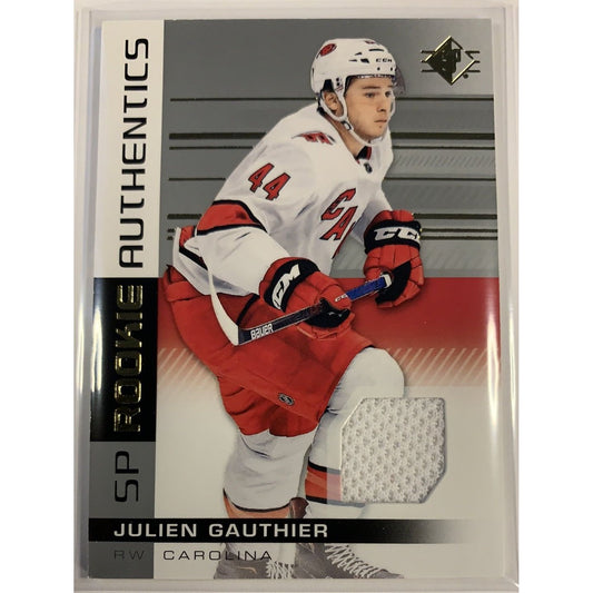  2019-20 SP Julien Gauthier Rookie Authentics Jersey Patch  Local Legends Cards & Collectibles