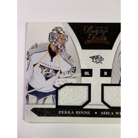  2011 Panini Luxury Suite Shea Weber Pekka Rinne Dual Patch /599  Local Legends Cards & Collectibles