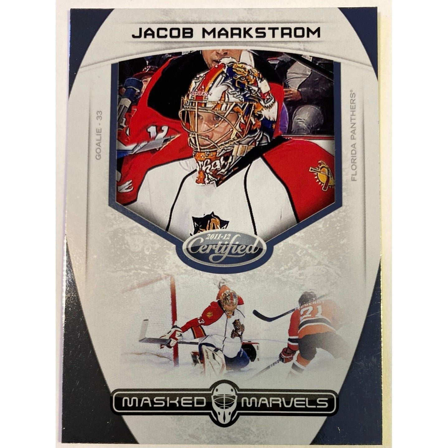 2011-12 Panini Certified Jacob Markstrom Masked Marvels