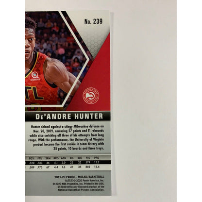2019-20 Mosaic De’Andre Hunter Rookie Card