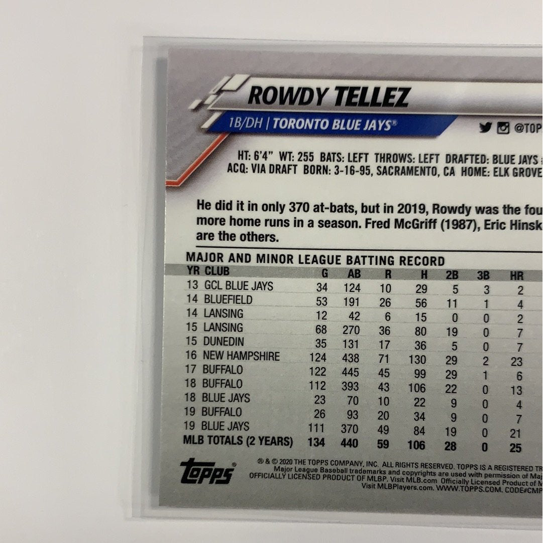  2020 Topps Chrome Rowdy Téllez Base #141  Local Legends Cards & Collectibles