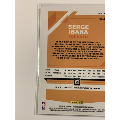  2019-20 Donruss Optic Serge Ibaka Purple Prizm  Local Legends Cards & Collectibles