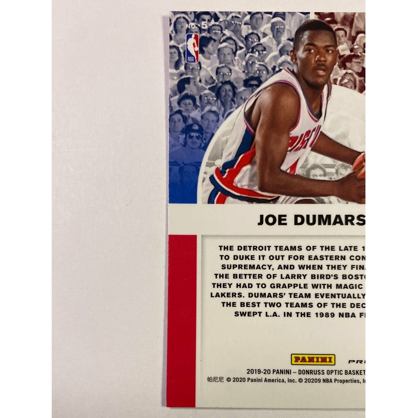 2019-20 Panini Prizm Joe Dumars Winner Stays Silver Holo Prizm