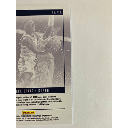  2019-20 Chronicles Luminance Terence Davis RC  Local Legends Cards & Collectibles