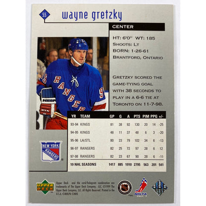1998-99 Black Diamond Wayne Gretzky Single Diamond