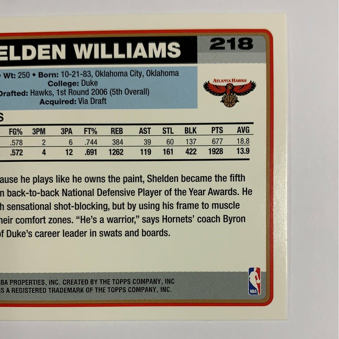 2006 Topps Sheldon Williams Rookie Card