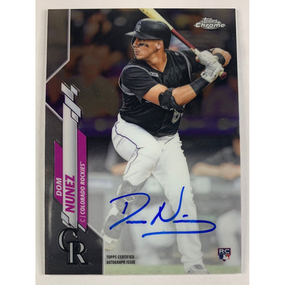 2020 Topps Chrome Dom Nunez Auto RC