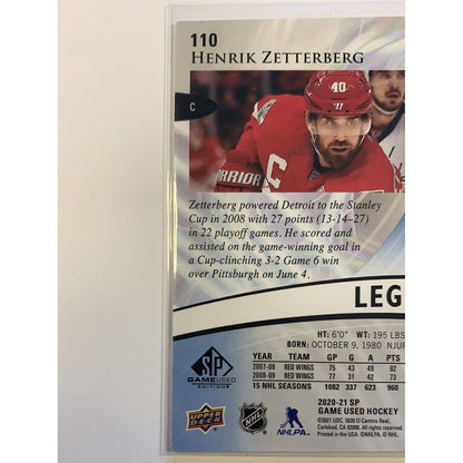  2020-21 SP Game Used Henrik Zetterberg /135  Local Legends Cards & Collectibles