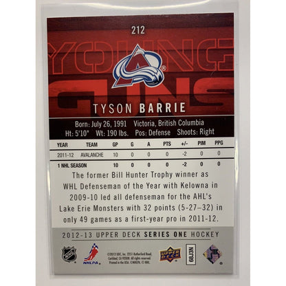  2012-13 Upper Deck Series One Tyson Barrie Young Guns  Local Legends Cards & Collectibles